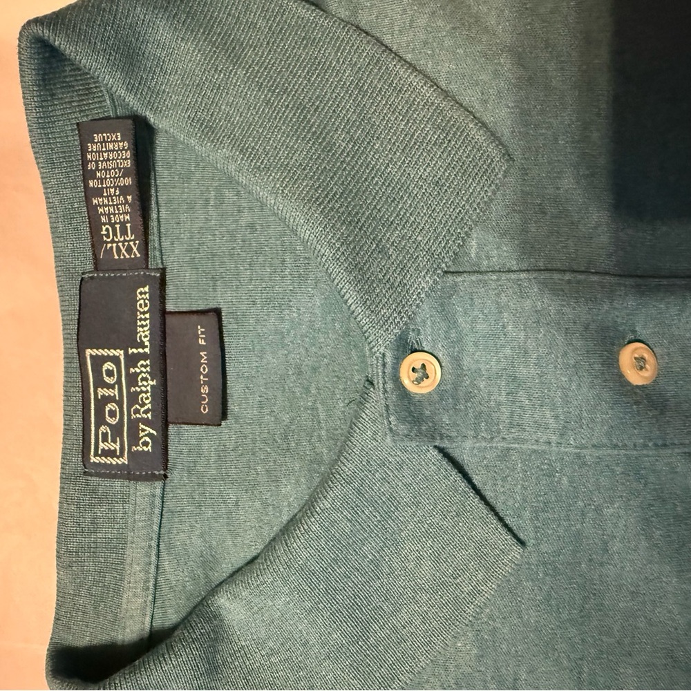 Polo by Ralph Lauren Men's Blue Polo Shirt - Picture 6 of 7